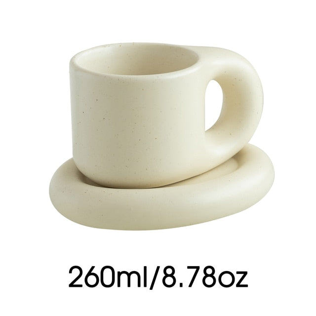Schattige mollige koffiemok